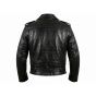 Biker Boyz Black Motorcycle Leather Jacket back view