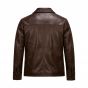 Fight Club Brad Pitt Brown Leather Jacket back view