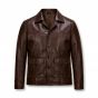 Fight Club Brad Pitt Brown Leather Jacket front view