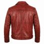 Fight Club Tyler Durden Red Leather Jacket back view