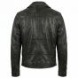Ghost Rider Black Biker Leather Jacket back view