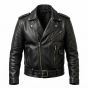 Grease Danny Zuko Black Leather Jacket front view