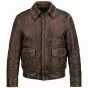Indiana Jones Distressed Brown Leather Jacket front view
