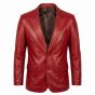 Joker Arthur Fleck Red Suit Style Leather Jacket front view