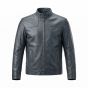 Mission Impossible Ethan Hunt Gray Leather Jacket front view
