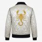 Ryan Gosling Drive Scorpion Bomber Leather Jacket back view