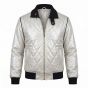 Ryan Gosling Drive Scorpion Bomber Leather Jacket front view