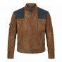Star Wars Han Solo Brown Leather Jacket front view