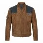 Star Wars Han Solo Brown Leather Jacket front view