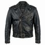 Terminator Arnold Black Leather Jacket front view