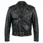 Terminator Arnold Black Leather Jacket front view
