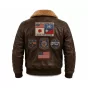 Top Gun Classic Aviator Leather Jacket back view