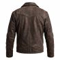 Wolverine Origins Brown Leather Jacket back view