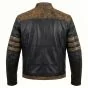 Wolverine X-Men Black Leather Jacket back view