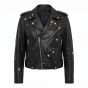 Atomic Blonde Lorraine Black Leather Jacket front view