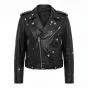 Atomic Blonde Lorraine Black Leather Jacket front view