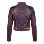 Batgirl Purple Leather Jacket back view