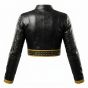 Birds of Prey Canary Leather Jacket back view