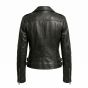 Black Widow Black Leather Jacket back view