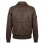 Captain Marvel Brown Leather Jacket back view