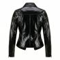 Catwoman Black Leather Jacket back view