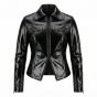 Catwoman Black Leather Jacket front view
