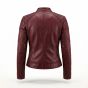 Elektra Red Leather Jacket back view