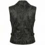 Furiosa Black Distressed Leather Vest back view