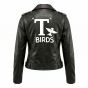 Grease Sandy Black Leather Jacket back view