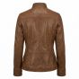 Hunger Games Katniss Brown Leather Jacket back view