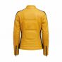 Kill Bill Yellow and Black Motorcycle Leather Jacket back view