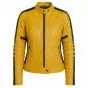 Kill Bill Yellow and Black Motorcycle Leather Jacket front view