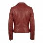 La La Land Mia Maroon Leather Jacket back view
