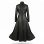 Matrix Trinity Black Leather Coat back view