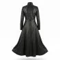 Matrix Trinity Black Leather Coat back view