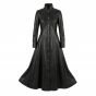 Matrix Trinity Black Leather Coat front view