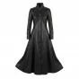 Matrix Trinity Black Leather Coat front view