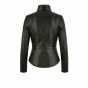 Matrix Trinity Black Leather Jacket back view