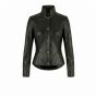 Matrix Trinity Black Leather Jacket front view