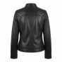Resident Evil Alice Black Leather Jacket back view