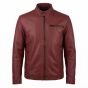Resident Evil Alice Red Leather Jacket front view