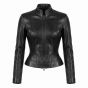 Salt Angelina Jolie Black Leather Jacket front view