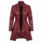 Scarlet Witch Red Leather Coat front view