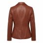 Supergirl Brown Leather Jacket back view