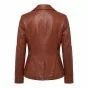 Supergirl Brown Leather Jacket back view