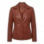 Supergirl Brown Leather Jacket front view