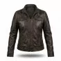 Tomb Raider Lara Croft Brown Leather Jacket front view
