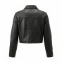 Wednesday Black Leather Jacket back view