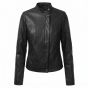Wonder Woman Black Leather Jacket front view