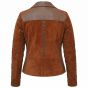 Wonder Woman Diana Brown Leather Jacket back view